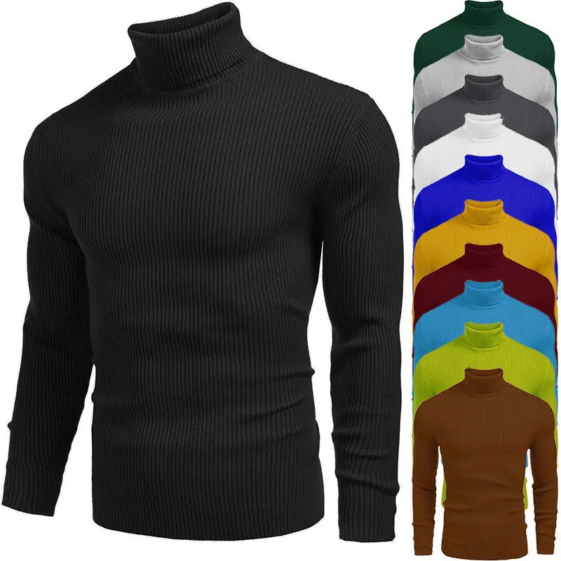 Men's High-Neck Sweater for Autumn and Winter