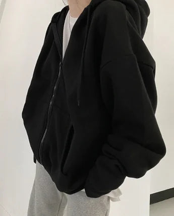 Korean Style Loose Fleece Sweater with Fan Design