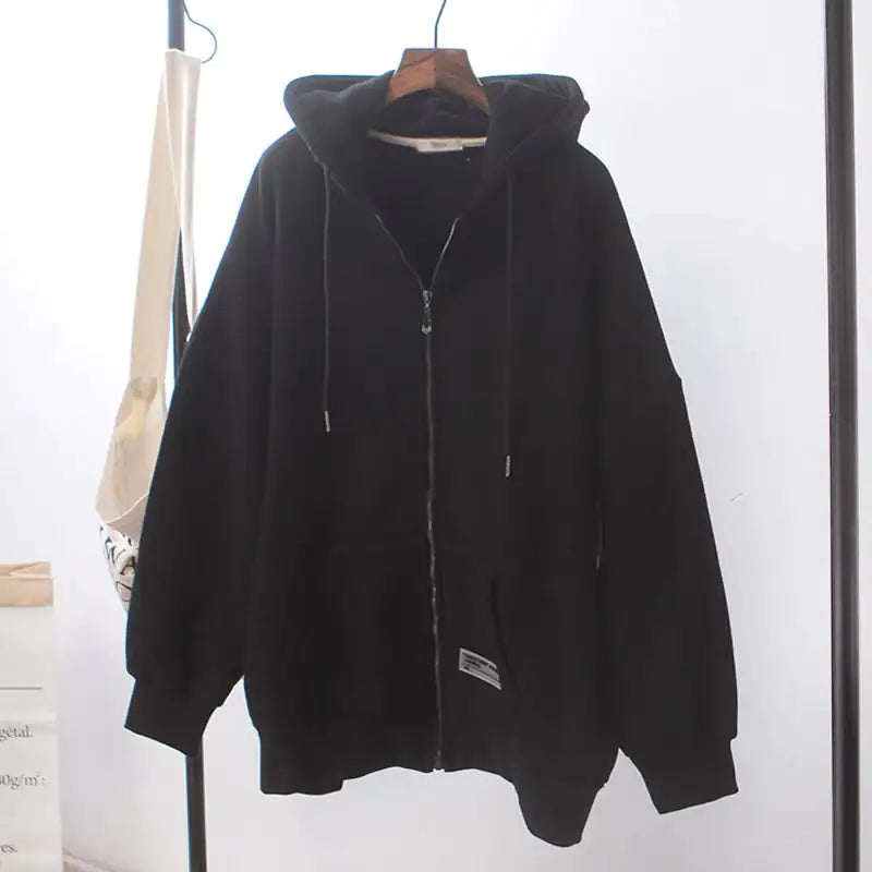 Korean Style Loose Fleece Sweater with Fan Design