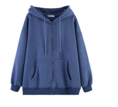 Korean Style Loose Fleece Sweater with Fan Design